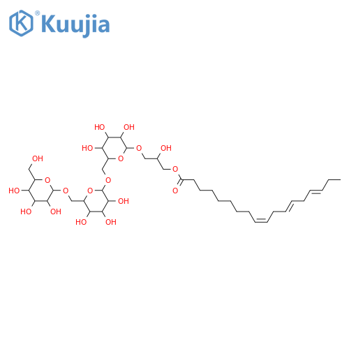 Glycerol 1-alkanoates; Glycerol 1-(9Z,12Z,15Z-octadecatrienoate), 3-O-[β-D-Galactopyranosyl-(1→6)-β-D-galactopyranosyl-(1→6)-α-D-galactopyranoside] structure