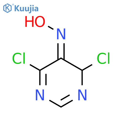 (NE)-N-[(4,6-dichloropyrimidin-5-yl)methylidene]hydroxylamine structure