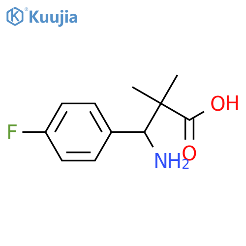 3-AMINO-3-(4-FLUOROPHENYL)-2,2-DIMETHYLPROPANOIC ACID structure