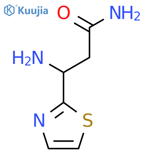 3-amino-3-(1,3-thiazol-2-yl)propanamide structure
