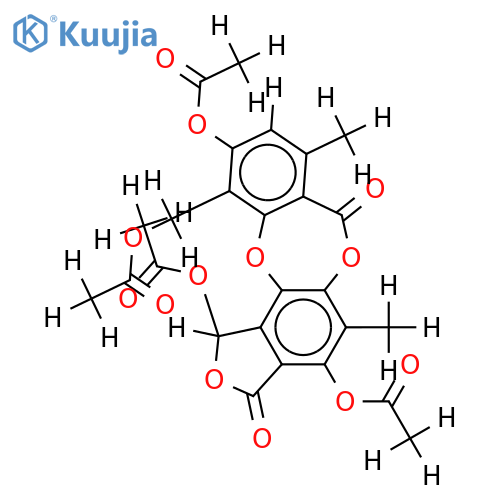 connorstictic acid tetra-acetate structure