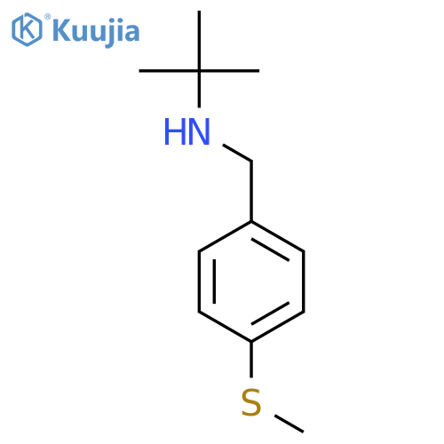 2-methyl-N-[4-(methylsulfanyl)benzyl]propan-2-amine structure