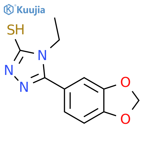 5-(1,3-Benzodioxol-5-yl)-4-ethyl-4H-1,2,4-triazole-3-thiol structure