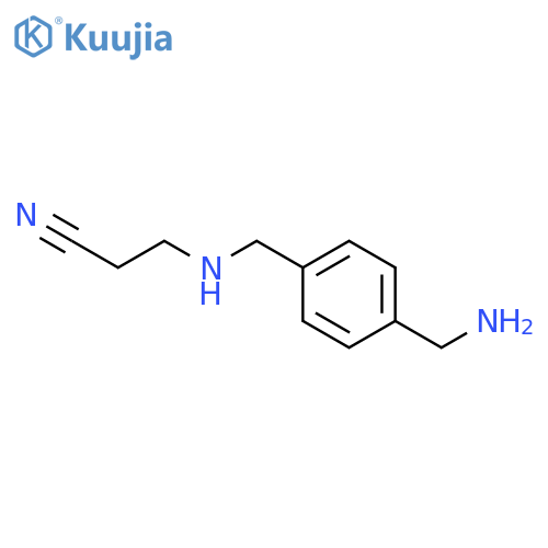 Propanenitrile, 3-[[[4-(aminomethyl)phenyl]methyl]amino]- structure