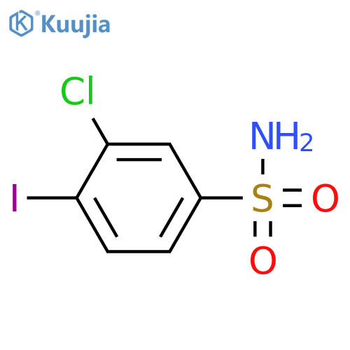3-chloro-4-iodobenzene-1-sulfonamide structure