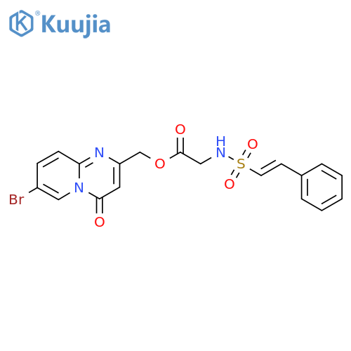 {7-bromo-4-oxo-4H-pyrido[1,2-a]pyrimidin-2-yl}methyl 2-(2-phenylethenesulfonamido)acetate structure