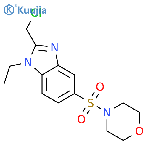 2-(chloromethyl)-1-ethyl-5-(morpholine-4-sulfonyl)-1H-1,3-benzodiazole structure