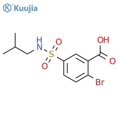 2-bromo-5-(2-methylpropyl)sulfamoylbenzoic acid structure