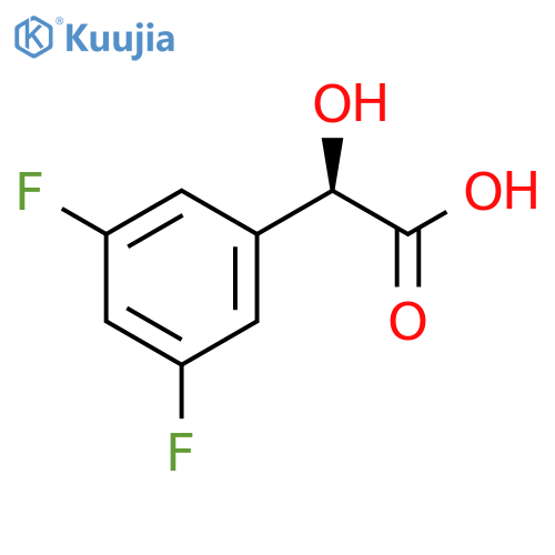 (2R)-2-(3,5-difluorophenyl)-2-hydroxy-acetic acid structure