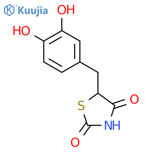 5-(3,4-dihydroxybenzyl)-1,3-thiazolidine-2,4-dione structure