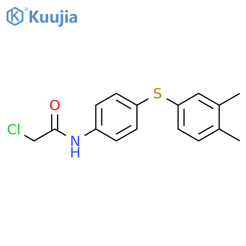 2-chloro-N-{4-(3,4-dimethylphenyl)sulfanylphenyl}acetamide structure