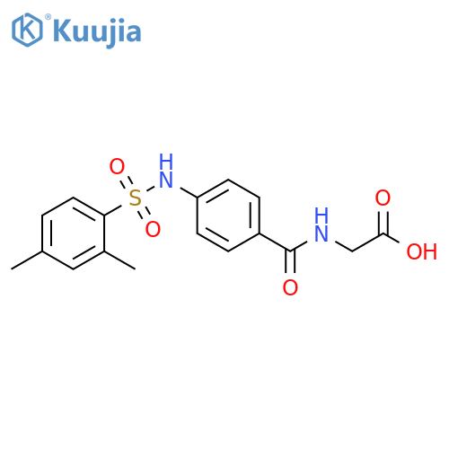 Glycine, N-[4-[[(2,4-dimethylphenyl)sulfonyl]amino]benzoyl]- structure