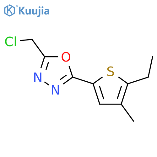 2-(Chloromethyl)-5-(5-ethyl-4-methylthiophen-2-yl)-1,3,4-oxadiazole structure