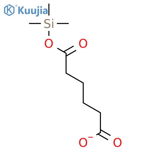 Hexanedioic acid, mono(trimethylsilyl) ester structure