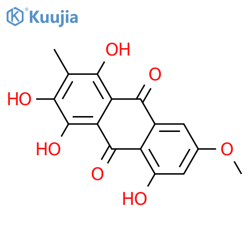 1,3,4,5-Tetrahydroxy-7-methoxy-2-methyl-9,10-anthracenedione structure