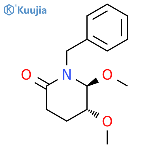 2-Piperidinone, 5,6-dimethoxy-1-(phenylmethyl)-, (5R,6S)-rel- structure