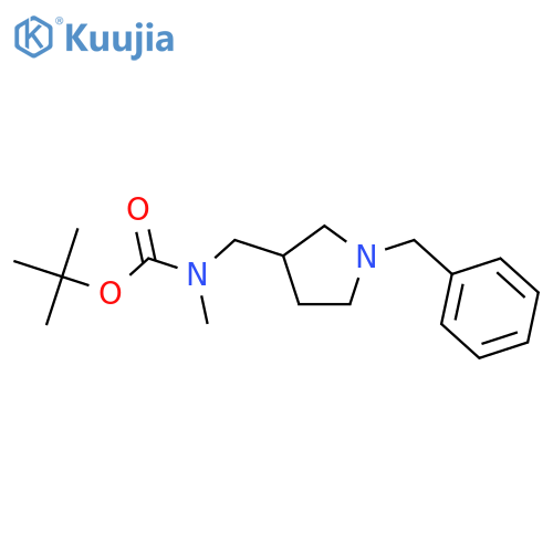 tert-Butyl ((1-benzylpyrrolidin-3-yl)methyl)(methyl)carbamate structure