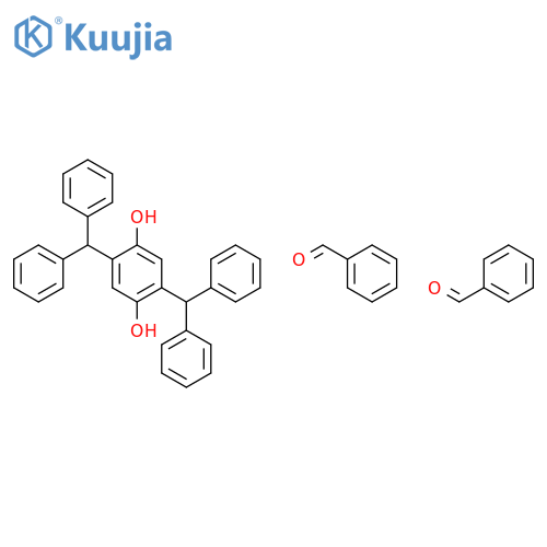 Benzaldehyde--2,5-bis(diphenylmethyl)benzene-1,4-diol (2/1) structure