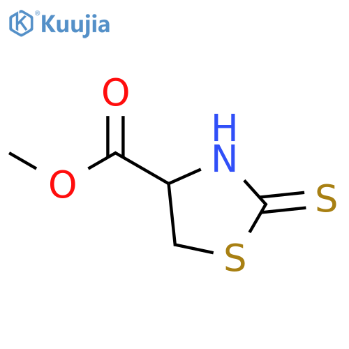 4-Thiazolidinecarboxylic acid, 2-thioxo-, methyl ester, (R)- structure