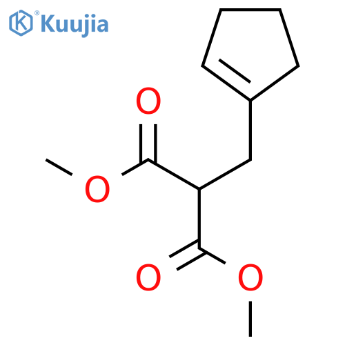 Propanedioic acid, (1-cyclopenten-1-ylmethyl)-, dimethyl ester structure