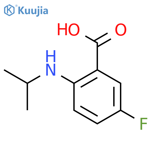 BENZOIC ACID, 5-FLUORO-2-[(1-METHYLETHYL)AMINO]- structure