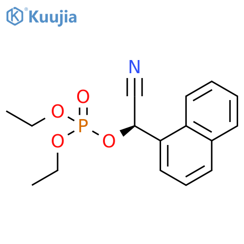 Phosphoric acid, (R)-cyano-1-naphthalenylmethyl diethyl ester structure