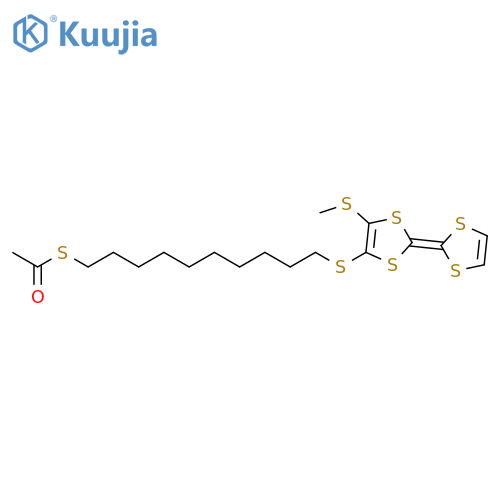 Ethanethioic acid,S-[10-[[2-(1,3-dithiol-2-ylidene)-5-(methylthio)-1,3-dithiol-4-yl]thio]decyl]ester structure
