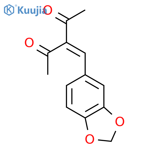 3-(1,3-benzodioxol-5-ylmethylidene)pentane-2,4-dione structure