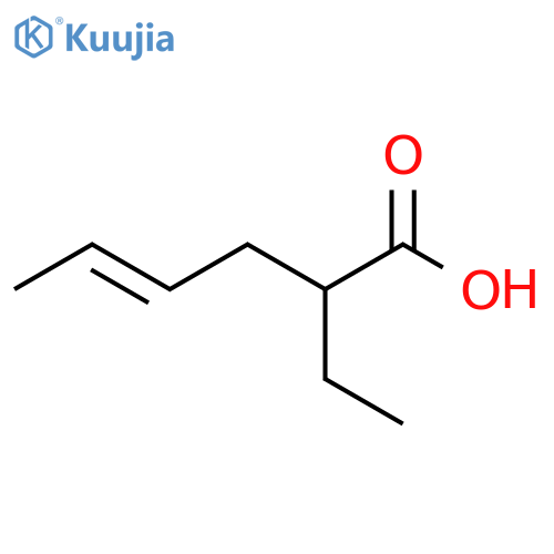 (4E)-2-ethylhex-4-enoic acid structure