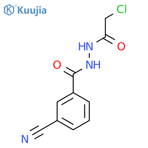N'-(2-Chloroacetyl)-3-cyanobenzohydrazide structure