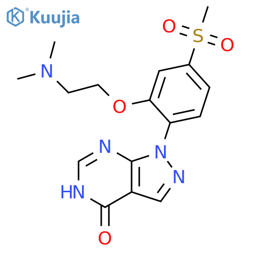 4H-Pyrazolo[3,4-d]pyrimidin-4-one,1-[2-[2-(dimethylamino)ethoxy]-4-(methylsulfonyl)phenyl]-1,5-dihydro- structure