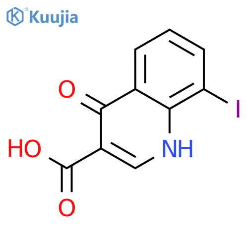 3-Quinolinecarboxylic acid, 1,4-dihydro-8-iodo-4-oxo- structure