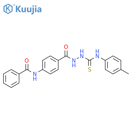 Benzoic acid, 4-(benzoylamino)-,2-[[(4-methylphenyl)amino]thioxomethyl]hydrazide structure