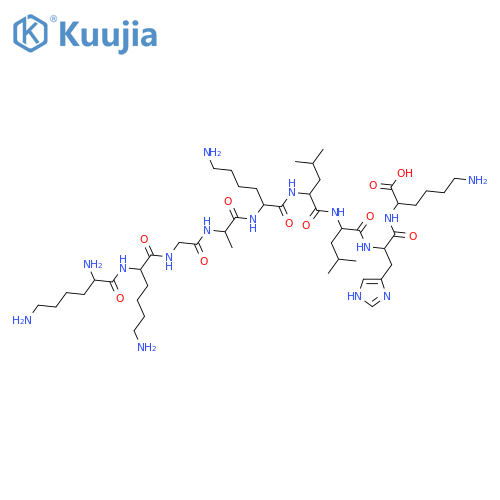 L-Lysine, L-lysyl-L-lysylglycyl-L-alanyl-L-lysyl-L-leucyl-L-leucyl-L-histidyl- structure