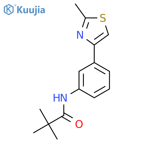 2,2-dimethyl-N-3-(2-methyl-1,3-thiazol-4-yl)phenylpropanamide structure