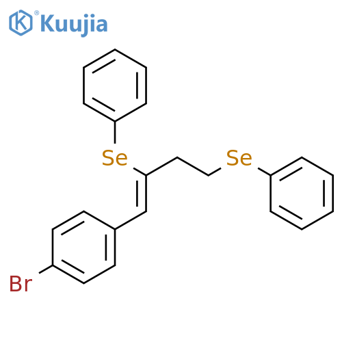 Benzene, 1-[(1Z)-2,4-bis(phenylseleno)-1-butenyl]-4-bromo- structure