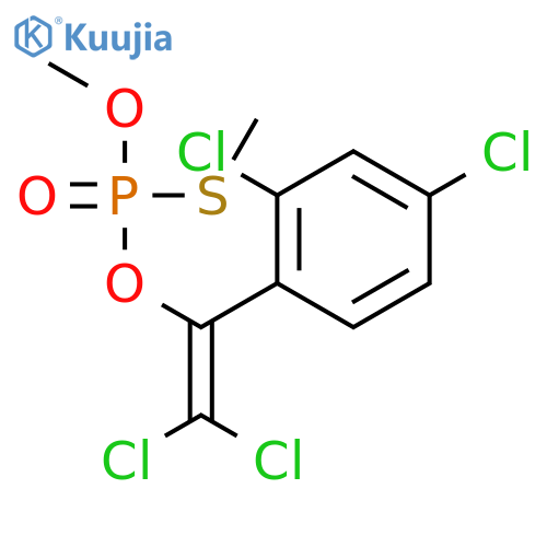O-[2,2-dichloro-1-(2,4-dichlorophenyl)ethenyl] O,S-dimethyl phosphorothioate structure