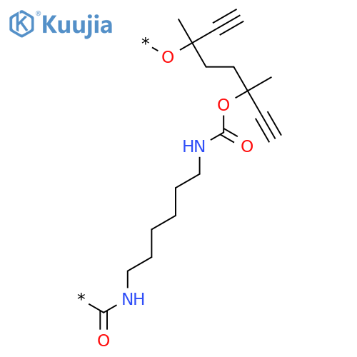 POLY[OXY(1,4-DIETHYNYL-1,4-DIMETHYL-1,4-BUTANEDIYL)OXYCARBONYLIMINO-1,6-HEXANEDIYLIMINOCARBONYL] structure