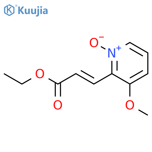 2-Propenoic acid, 3-(3-methoxy-1-oxido-2-pyridinyl)-, ethyl ester, (2E)- structure