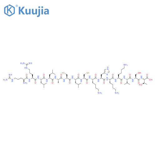 L-Threonine,L-arginyl-L-arginyl-L-leucyl-L-leucyl-L-alanyl-L-cysteinyl-L-leucyl-L-cysteinyl-L-lysyl-L-histidyl-L-lysyl-L-lysyl-L-valyl-L-seryl- structure