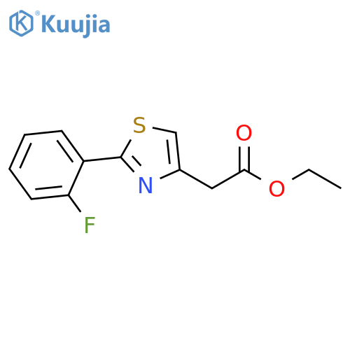 Ethyl 2-2-(2-fluorophenyl)-1,3-thiazol-4-ylacetate structure