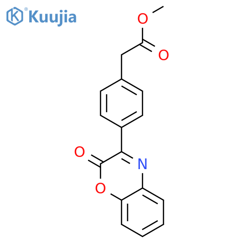 BENZENEACETIC ACID, 4-(2-OXO-2H-1,4-BENZOXAZIN-3-YL)-, METHYL ESTER structure