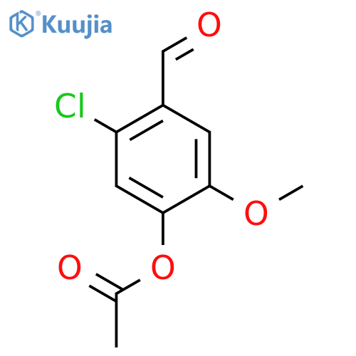 Benzaldehyde,4-(acetyloxy)-2-chloro-5-methoxy- structure