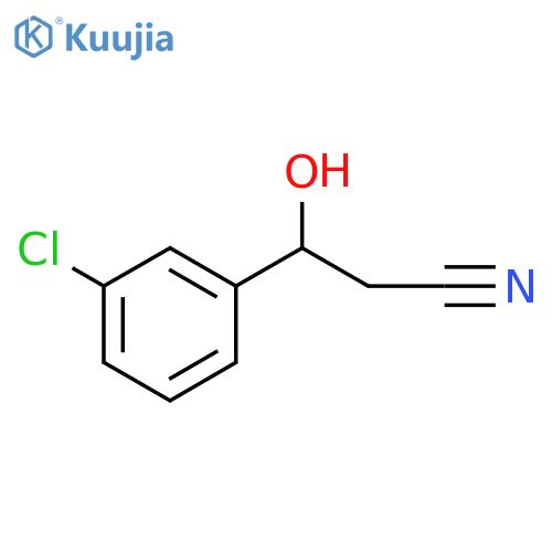3-(3-chlorophenyl)-3-hydroxypropanenitrile structure