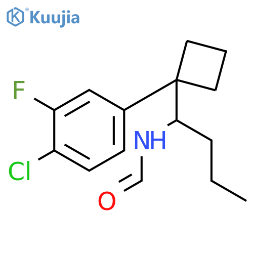 FORMAMIDE, N-[1-[1-(4-CHLORO-3-FLUOROPHENYL)CYCLOBUTYL]BUTYL]- structure