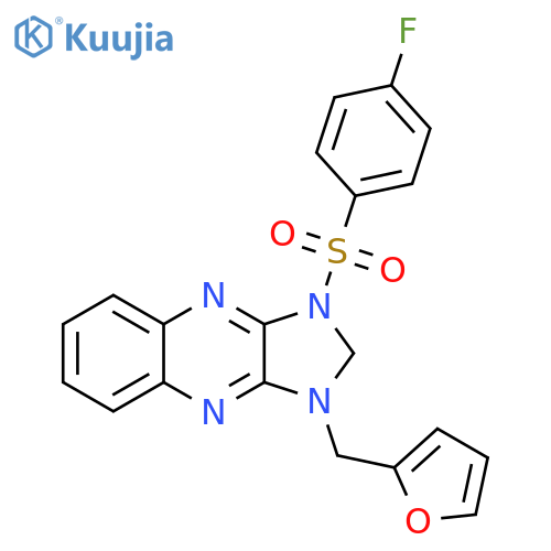 1-(4-fluorobenzenesulfonyl)-3-(furan-2-yl)methyl-1H,2H,3H-imidazo4,5-bquinoxaline structure