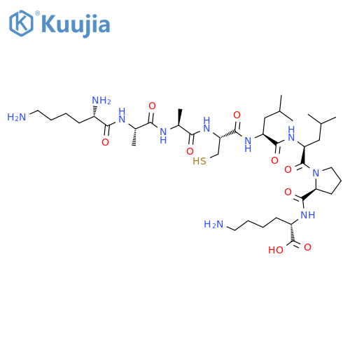 L-Lysine, L-lysyl-L-alanyl-L-alanyl-L-cysteinyl-L-leucyl-L-leucyl-L-prolyl- structure