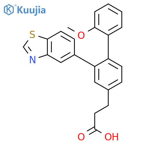 [1,1'-BIPHENYL]-4-PROPANOIC ACID, 2-(5-BENZOTHIAZOLYL)-2'-METHOXY- structure