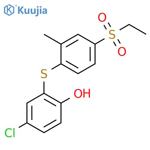 Phenol, 4-chloro-2-[[4-(ethylsulfonyl)-2-methylphenyl]thio]- structure