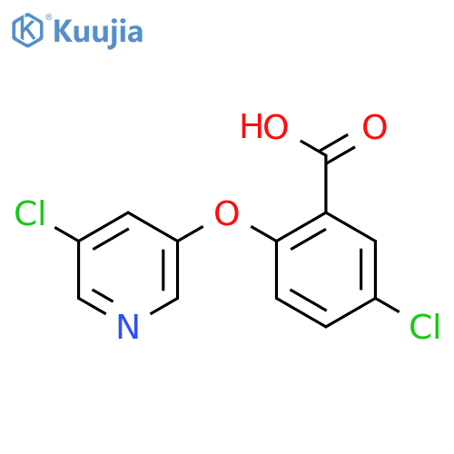 Benzoic acid, 5-chloro-2-[(5-chloro-3-pyridinyl)oxy]- structure
